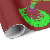 クリスマス～フラクタル模様グリーン赤～ラッピング ラッピングペーパー (ロールコーナー)
