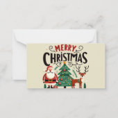 クリスマス フラット ノート カード (正面)