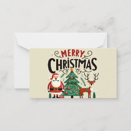 クリスマス フラット ノート カード