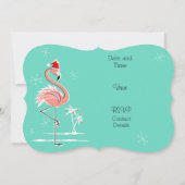 クリスマス·フラミンゴの「お招待され前は」かっこ 招待状 (裏面)