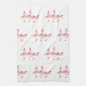 クリスマス·フラミンゴス·キッチン·タオル キッチンタオル (縦)