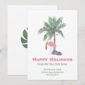 クリスマス フラミンゴ 新しい家 ハッピーホリデー (正面/裏面)