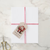 クリスマス フラワーホリデー チェアーズ パーソナライズド ギフトタグ (より糸付き)