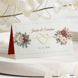 クリスマス フラワー ウェディング プレースカード