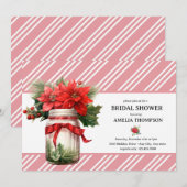 クリスマス フラワー | クリスマス ブライダル シャワー 招待状 (正面/裏面)