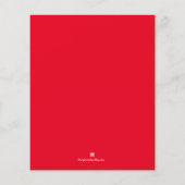 クリスマス フラワー グリーン ホリデー 招待状 (裏面)