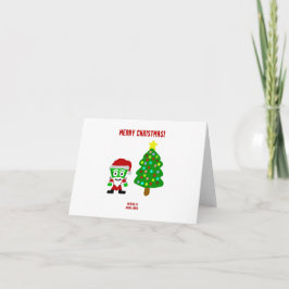 クリスマス フランケンチーズ 小さなグリーティングカード カード