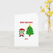 クリスマス フランケンチーズ 小さなグリーティングカード カード (黄色い花)