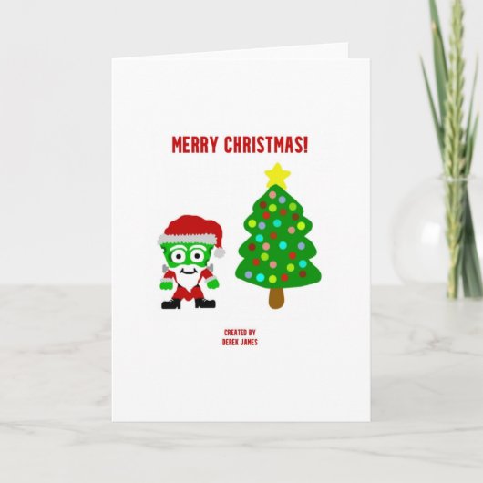 クリスマス フランケンチーズ 標準グリーティングカード カード (正面)