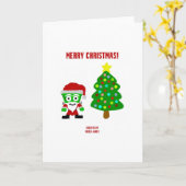 クリスマス フランケンチーズ 標準グリーティングカード カード (黄色い花)