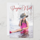 クリスマス フランス家族の写真 赤いスクリプト おしゃれ (正面)