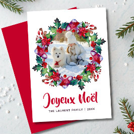 クリスマス フランス語 カード 写真 飾り