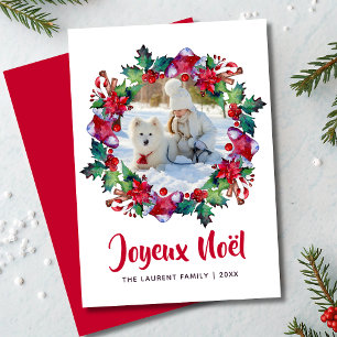 クリスマス フランス語 カード 写真 飾り