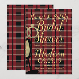 クリスマス フランネル ホイル バブル ブライズシャワー 招待状