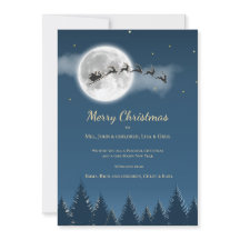 クリスマス フルムーン グリーティング カード