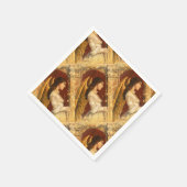 クリスマス・フレスコ・エンジェル スタンダードカクテルナプキン (角)