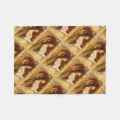 クリスマス・フレスコ・エンジェル フリースブランケット (正面(横))