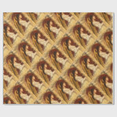 クリスマス・フレスコ・エンジェル ラッピングペーパー (フラット)