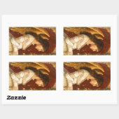 クリスマス・フレスコ・エンジェル 長方形シール (シート)