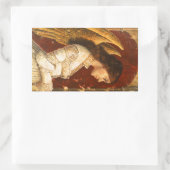 クリスマス・フレスコ・エンジェル 長方形シール (バッグ)