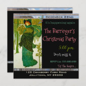 クリスマス＆フレンズパーティーのご案内 招待状 (正面/裏面)