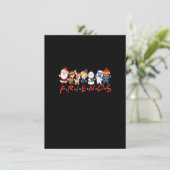 クリスマス フレンズ サンタ ルドルフ スノーマン ファミリー  Xmas 招待状 (スタンド正面)