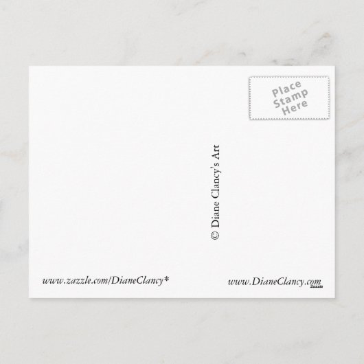 クリスマス、フレンチ・ホルンおよびマゼンタのドラム シーズンポストカード (裏面)