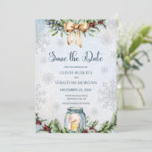 クリスマス フロスティー スノーリー ウィンター ウェディング セーブザデート (スタンド正面)