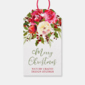 クリスマス フローラル ギフトタグ (裏面)