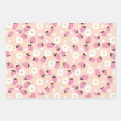 クリスマス フローラル スイート ストロベリー ドリーム ラッピングペーパーシート (正面2)