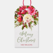 クリスマス フローラル 名入れ ギフトタグ (裏面)