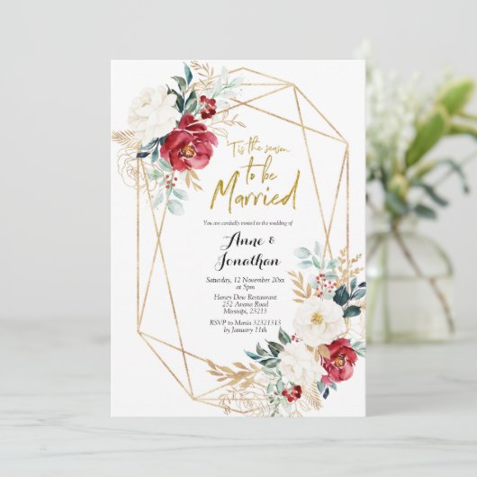 クリスマス・フローラ・インビ結婚したーになる季節 招待状 (スタンド正面)