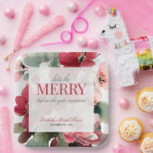 クリスマス・ブライズシャワーの楽しいひとときを ペーパープレート (パーティー)