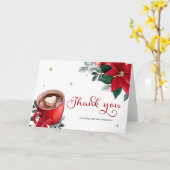 クリスマス ブライダルシャワーのお礼 カード (黄色い花)