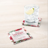 クリスマス ブライダルシャワーのお祝いをしよう スクエアペーパーコースター (インサイチュ)