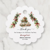 クリスマス ブライダルシャワーティーパーティー 感謝 フェイバータグ (裏面)