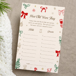 クリスマス ブライダルシャワー ハウオールドワーザイ ゲーム