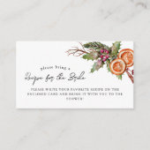 クリスマス ブライダルシャワー レシピ募集 エンクロージャーカード (正面)