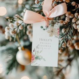 クリスマス ブライダル シャワー フェイバータグ | ホログラムフロント ギフトタグ