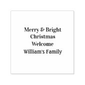 クリスマス ブライト メリー 家族名 ウェルカム 喜び セルフインキングスタンプ (デザイン)