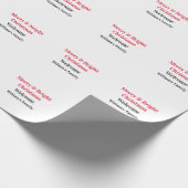 クリスマス ブライト メリー 家族名 ウェルカム 喜び ラッピングペーパー (角)