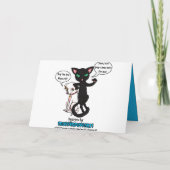 クリスマス·ブラックの熱狂的な猫 シーズンカード (裏面)