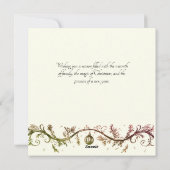 クリスマス ブラックサンタ - ロココ＆ピンク フローラル (裏面)