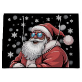 クリスマス ブラック アフリカ系アメリカ人 サンタ クリスマス ラージペーパーバッグ (正面)