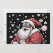 クリスマス ブラック アフリカ系アメリカ人 サンタ Xmas 招待状 (正面)