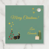 クリスマス・ブラック・キャッツ・ギフト フェイバータグ (裏面)