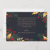 クリスマス ブラック ゴールド おしゃれ エレガント 祭りの (裏面)