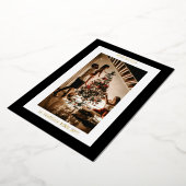 クリスマス ブラック ゴールド シンプル モダン フォト 箔シーズンカード (回転した状態)