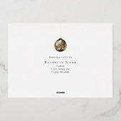 クリスマス ブラック ゴールド ビジネス ハッピー ホリデーズ 箔シーズンカード (裏面)