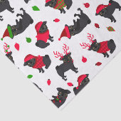 クリスマス·ブラック·パグ·ホワイト 薄葉紙 (詳細)